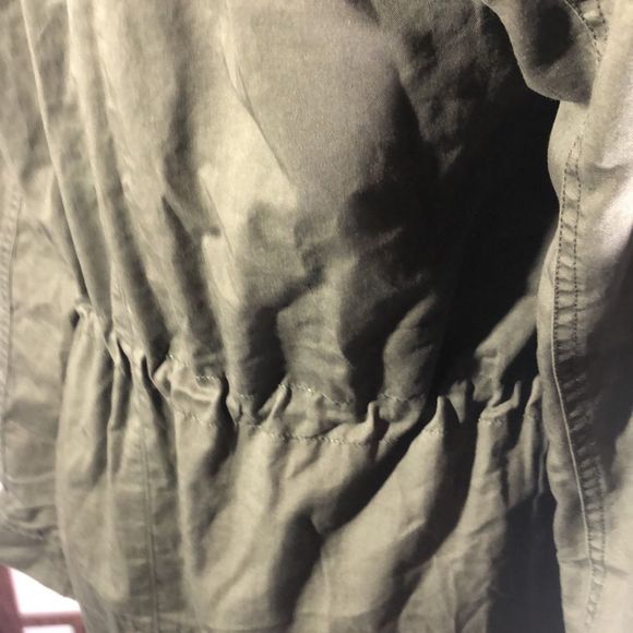 Ambiance Olive Green Jacket Size Med. /Army Style Olive Drab Green Cotton Outer - Picture 11 of 16